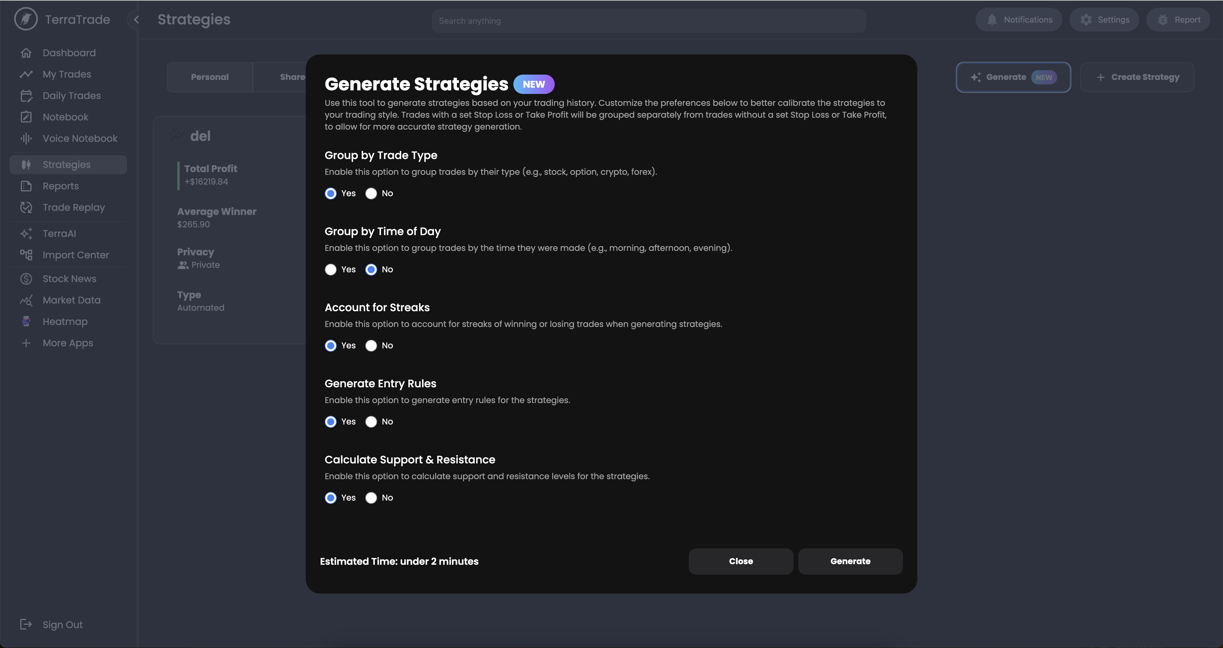 Trading Journal Analytics